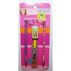 korean Barbie mechanical pencil set(eraser/lead case)-green