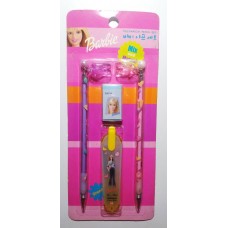 korean Barbie mechanical pencil set(eraser/lead case)-blue