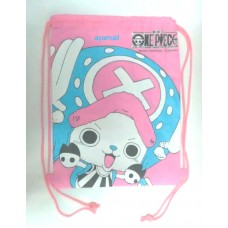 One Piece Chopper big drawstring bag/backpack-pink/B