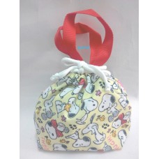 Snoopy/Peanuts tableware drawing bag/mini tote-yellow