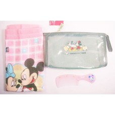 Disney Mickey/Minne mouse towel+ comb+bag set