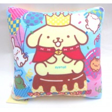 Sanrio Pom Pom Purin/pudding dog mini throw pillow/cushion-yellow/crown