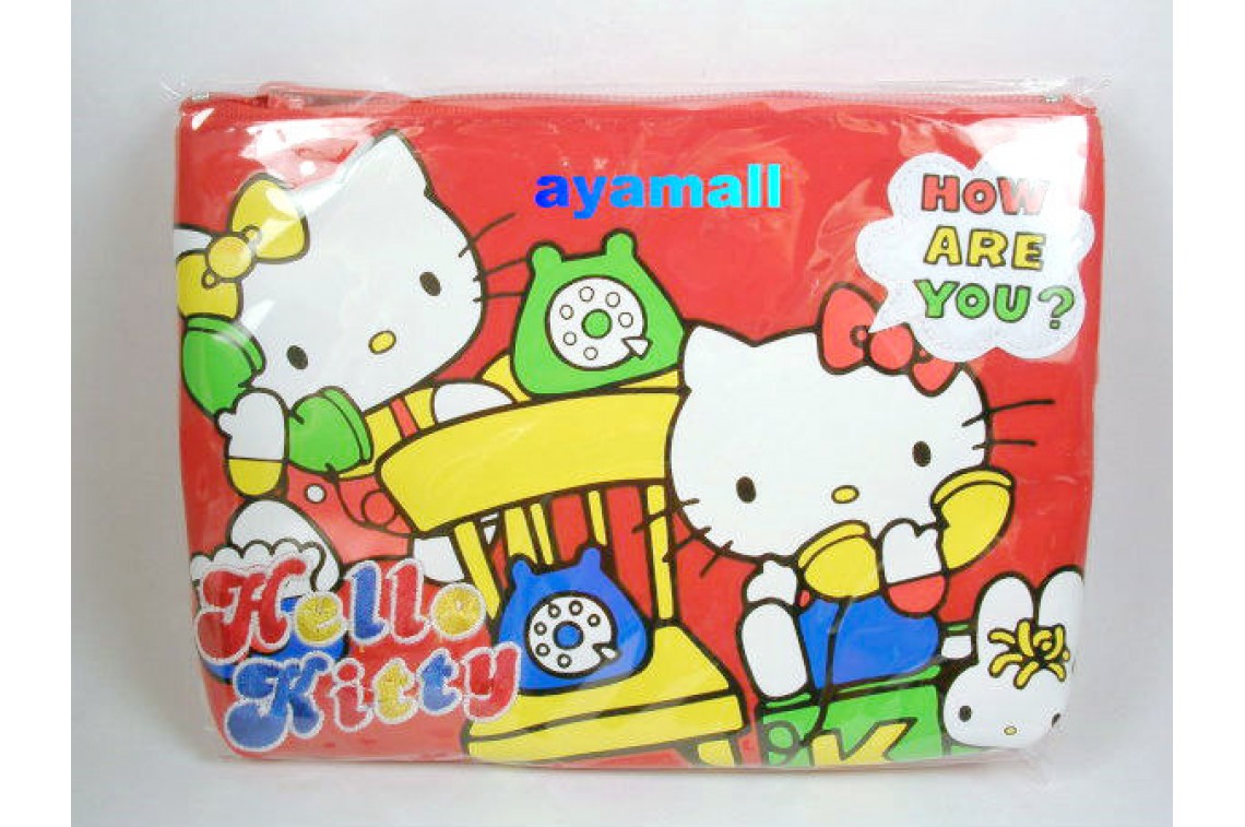 Japan Hello Kitty pvc makeup/Pencil bag-red/phone