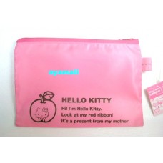 Sanrio Japan Hello Kitty flat makeup/Pencil bag-rose/apple