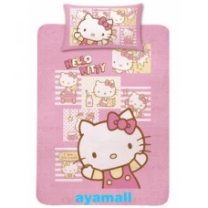  Sanrio Hello Kitty 1xsingle bedsheet+1xpillowcase set