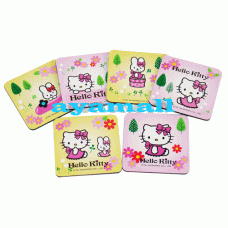  Sanrio Hello kitty wooden cup coaster set/6 pcs-bunny