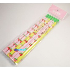 Sanrio Hello Kitty HB pencil set/6pcs-strawberry