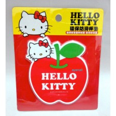 Sanrio Hello kitty apple-shaped cup coaster/insulation mat-red