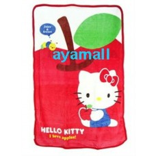 Sanrio Hello kitty thick fleece blanket for car-apple