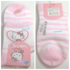 Sanrio Hello kitty 22-26 cm adult socks-heart/striped/light pink