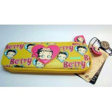 Betty Boop makeup/brush bag w/mirror-yellow/long