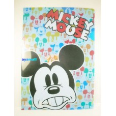 Disney Japan mickey mouse A4 clean file/folder-face/blue