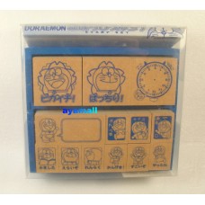 Japan Doraemon wooden stamp w/case