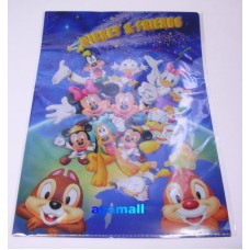 Disney Japan mickey mouse & friends A4 clean file/folder-blue